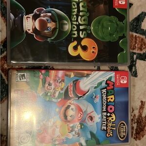 Nintendo Switch Game Bundle - Luigi's Mansion 3 & Mario + Rabbids Kingdom Battle